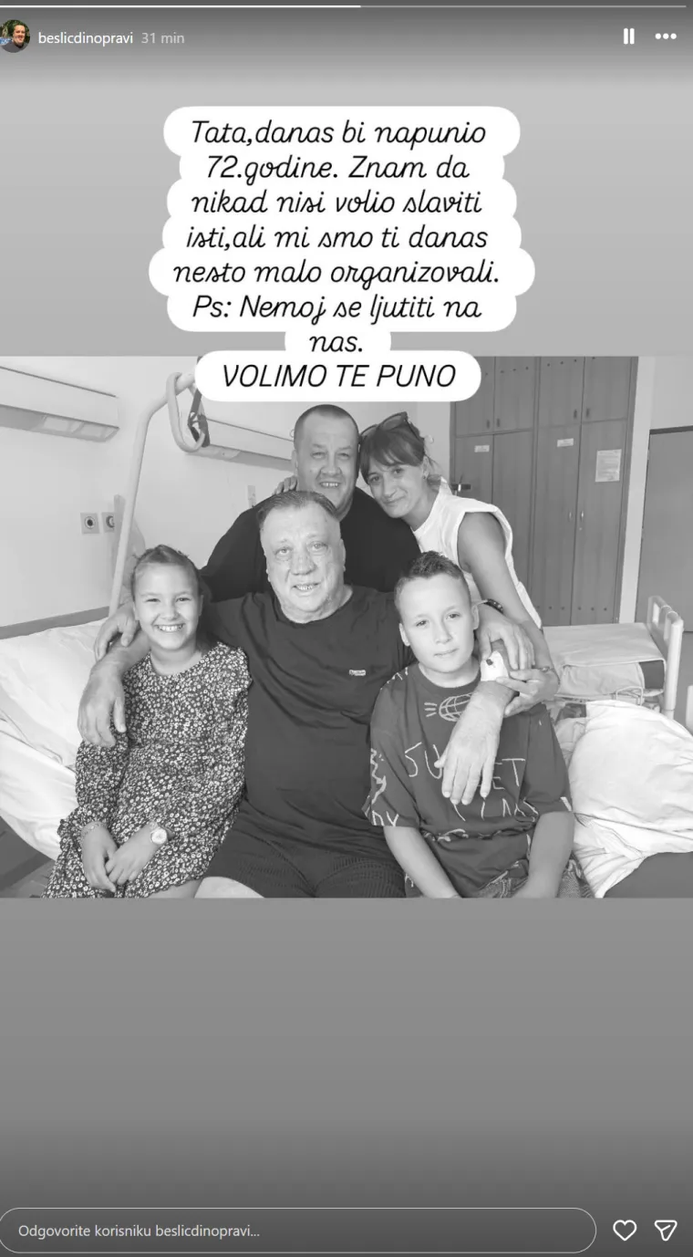 'Nemoj se ljutiti, volimo te': Sin Halida Bešlića oglasio se na njegov rođendan