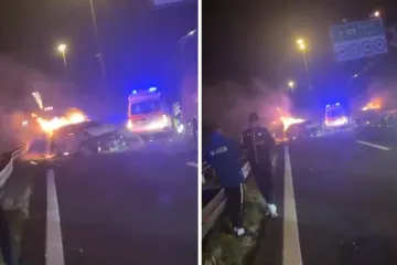 Zabio se u bus pun nogometaša pa u Hitnu: Igrači Uskoka ga izvukli iz gorućeg vozila