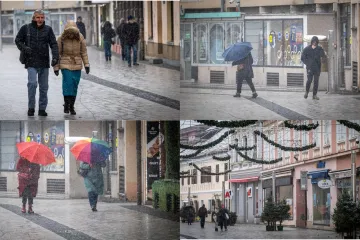 Samo su najhrabriji prošetali Čakovcem: Skriveni pod kapuljačama i kišobranima