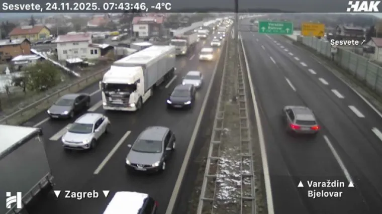 Kolona od pet kilometara na A4 između Popovca i Zagreba istok: HAK izdao upozorenja