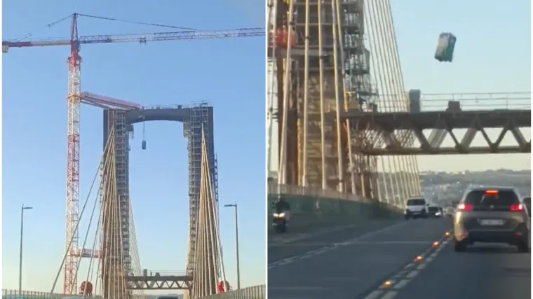 Prekrasan suton na mostu uništile leteće fekalije! Pogledajte kako je WC prsnuo pred vozačima