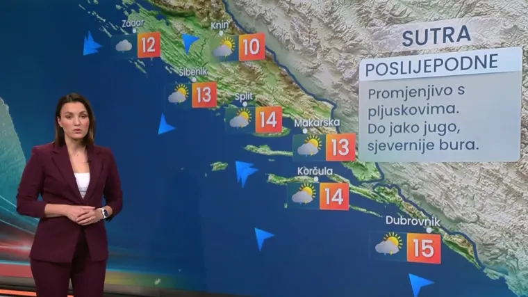 Olujna bura, pljuskovi, a u gorju i snijeg. Kad će prestanak padalina?