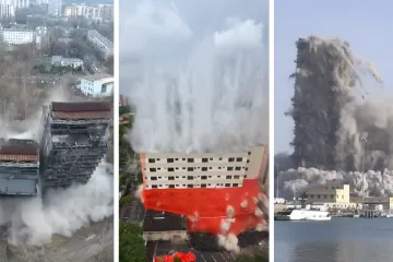 Nevjerojatni prizori: Kultni hotel nestao u šest sekundi! Ovu metodu bi potpisali i Zagrepčani