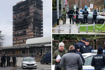 Policijske trake i 'plavci' pred Vjesnikom: Počeo očevid koji bi mogao trajati danima, evo zašto