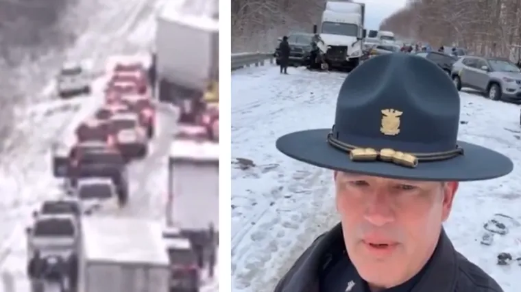 Snijeg i oluja napravili kaos na cesti: Lančano se sudarilo čak 45 vozila