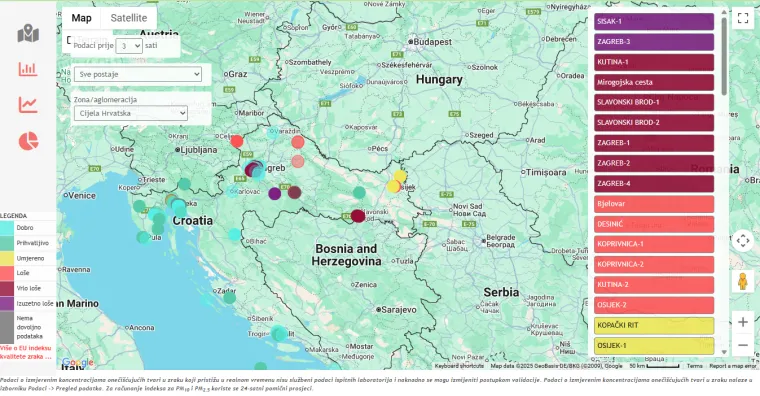 Zrak je u dijelovima Hrvatske jako loš, ovo su najzagađeniji gradovi: 'Smanjite aktivnosti na otvorenom!'