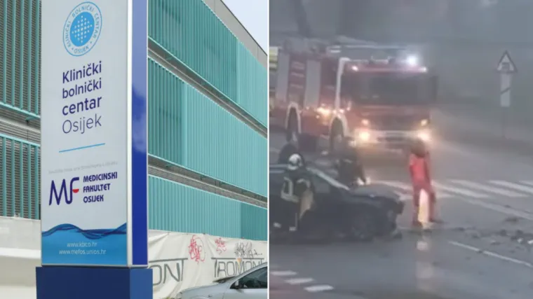 Sudar u Osijeku: Tri osobe teško ozlijeđene, čekaju operaciju. 'Dva su se sudarila, a treći...'