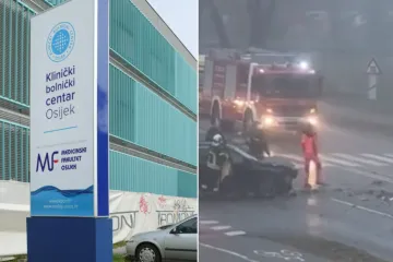 Sudar u Osijeku: Tri osobe teško ozlijeđene, čekaju operaciju. 'Dva su se sudarila, a treći...'