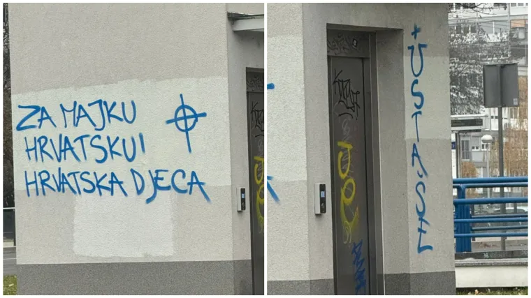 'Ustaše' osvanule na liftovima za osobe s invaliditetom: Netko je opet devastirao tramvajsku stanicu