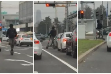 Mislili ste da motociklisti krše pravila? Pogledajte ovog bahatog vozača romobila