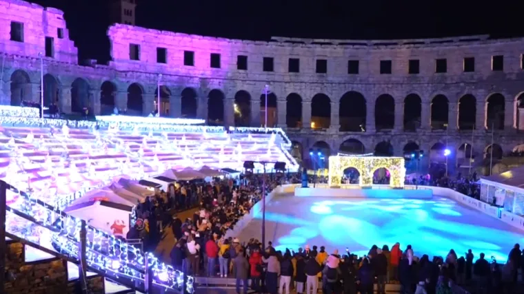 Pulska Arena postala veliko klizalište: 'Lokacija je zaista posebna'