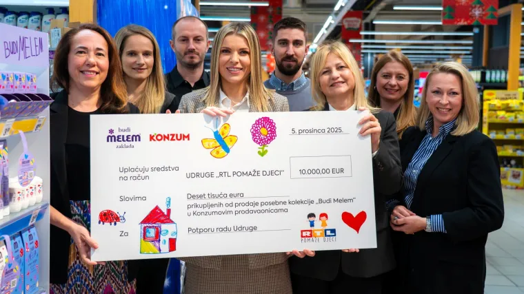 Zaklada 'Budi Melem' donirala 10.000 eura humanitarnoj udruzi 'RTL pomaže djeci'
