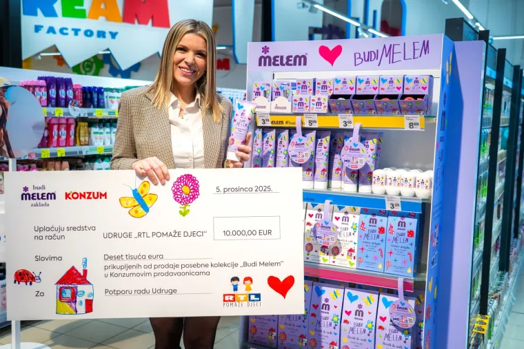 Zaklada 'Budi Melem' donirala 10.000 eura humanitarnoj udruzi 'RTL pomaže djeci'