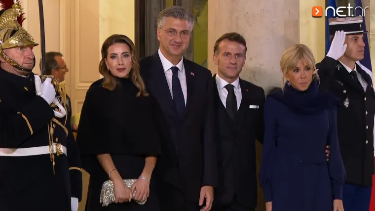 Plenković sa suprugom Anom stigao kod Macronovih: Pogledajte kako su ih dočekali