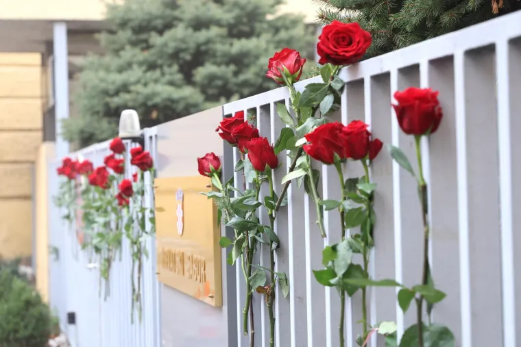 Zastupnici na ogradu Sabora postavili 39 ruža: 'Nećemo stati dok svaka žena ne bude sigurna'
