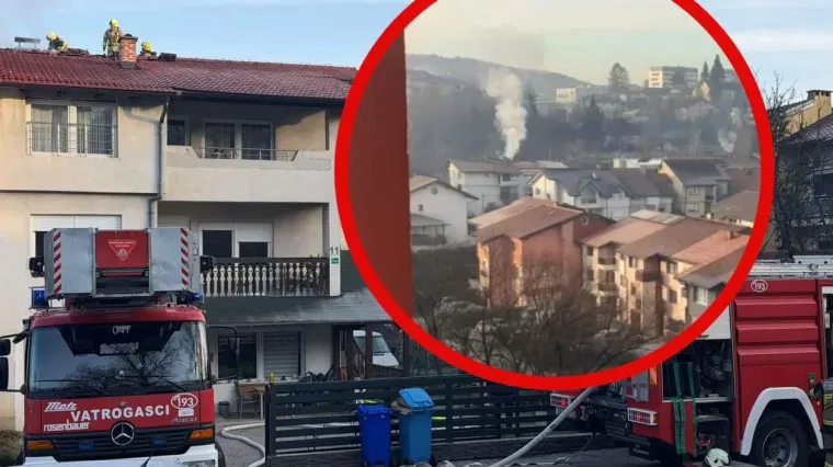 Gori Dom za starije u Karlovcu: Požar iz dimnjaka brzo se proširio