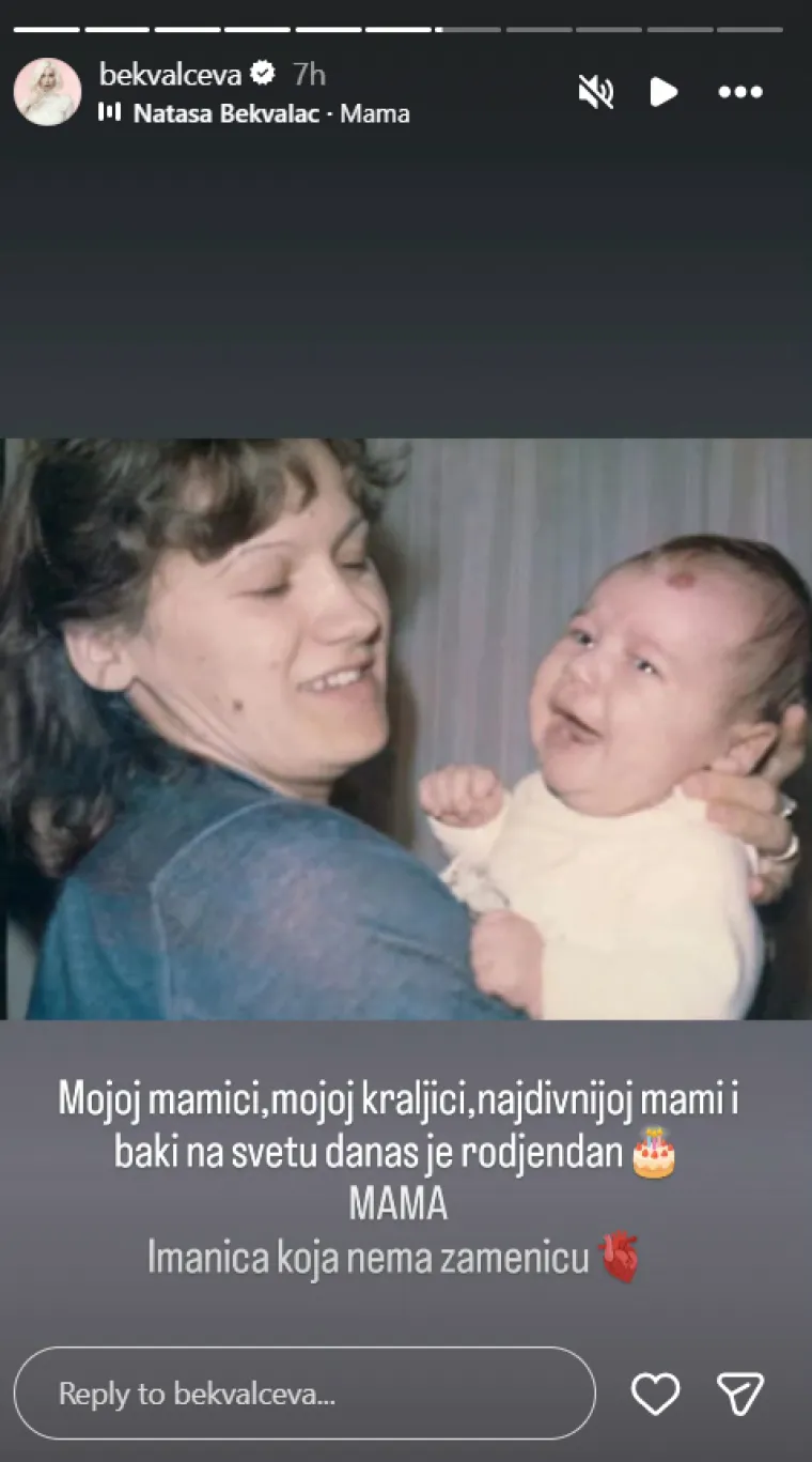 Nataša Bekvalac uputila emotivnu objavu majci kojoj je posvetila i pjesmu