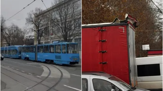 Kaos u Savskoj! Kamion počupao kablove, tramvaji se nanizali u koloni