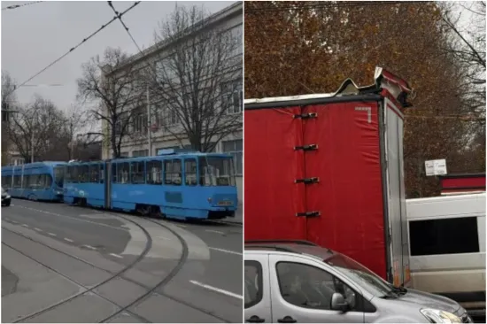 Kaos u Savskoj! Kamion počupao kablove, tramvaji se nanizali u koloni