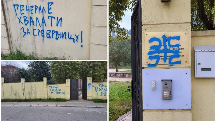 Osvanuli sramotni grafiti na ćirilici: 'Generale, hvala ti za Srebrenicu'