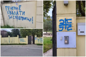 Osvanuli sramotni grafiti na ćirilici: 'Generale, hvala ti za Srebrenicu'