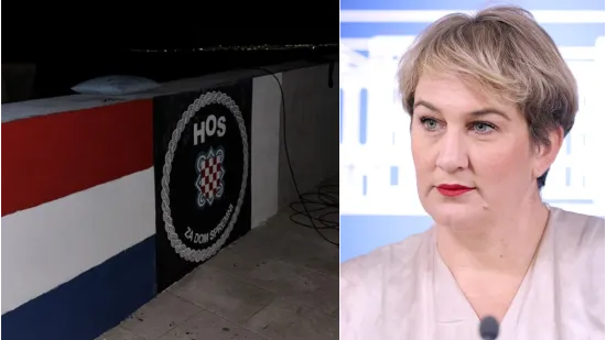 Interventna policija u Supetru zbog HOS-ova murala, Marković: 'Ljudi u crnom neće upravljati gradom'