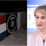 Interventna policija u Supetru zbog HOS-ova murala, Marković: 'Ljudi u crnom neće upravljati gradom'