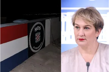 Interventna policija u Supetru zbog HOS-ova murala, Marković: 'Ljudi u crnom neće upravljati gradom'