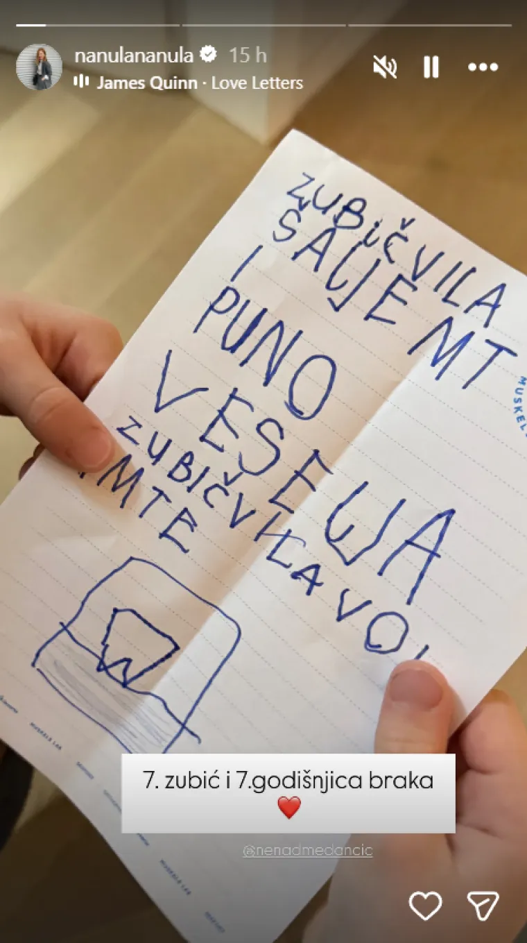 Veliki dan za obitelj Medančić: Glumica fotografijom otkrila razlog za slavlje