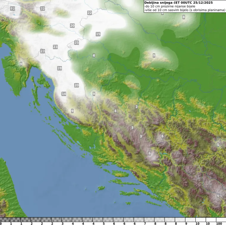DHMZ objavio prognozu za blagdane: Stižu snijeg, mećava, ki&scaron;a i pljuskovi s grmljavinom