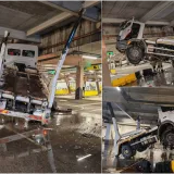 Kaos u garaži trgovačkog centra u Splitu: Kamion zapeo za krov, vozač u &scaron;oku