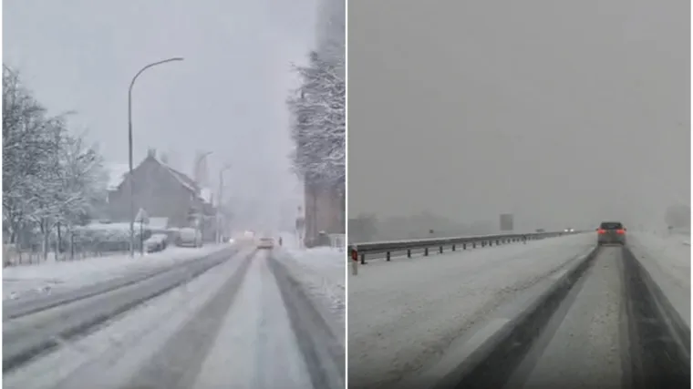 Snijeg sve jače pada, pogledajte snimke s autoceste prema Macelju: 'Lijeva traka nije oči&scaron;ćena'