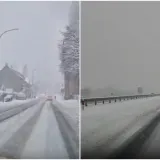 Snijeg sve jače pada, pogledajte snimke s autoceste prema Macelju: 'Lijeva traka nije oči&scaron;ćena'