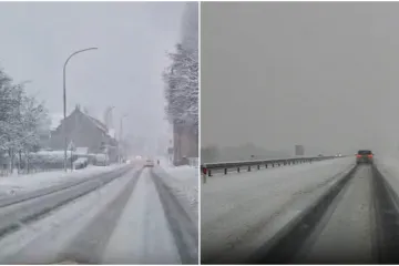 Snijeg sve jače pada, pogledajte snimke s autoceste prema Macelju: 'Lijeva traka nije oči&scaron;ćena'