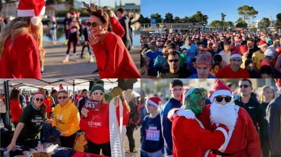 U božićnoj utrci sudjelovali su Djed Božićnjak, sobovi, pa čak i dobro raspoložen Grinch