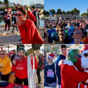 U božićnoj utrci sudjelovali su Djed Božićnjak, sobovi, pa čak i dobro raspoložen Grinch