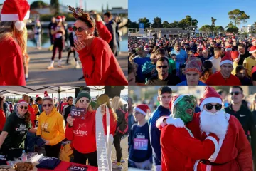 U božićnoj utrci sudjelovali su Djed Božićnjak, sobovi, pa čak i dobro raspoložen Grinch