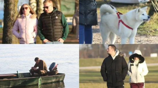 &Scaron;etnja uz jezero u zimskom ruhu: Međimurka u sivom kaputu s bordo torbom ukrala pažnju