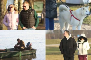 &Scaron;etnja uz jezero u zimskom ruhu: Međimurka u sivom kaputu s bordo torbom ukrala pažnju