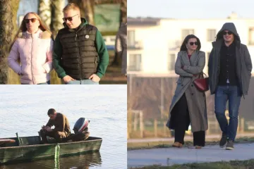 &Scaron;etnja uz jezero u zimskom ruhu: Međimurka u sivom kaputu s bordo torbom ukrala pažnju