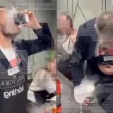 Opasni koktel 'rasparao' Sergejev želudac: Objavljena horor snimka s božićne zabave