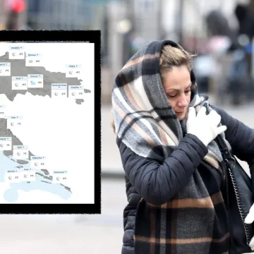 Ogromni jutarnji minusi, dio Hrvatske probudio se na -14: DHMZ objavio kartu