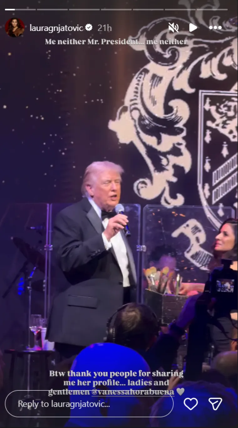 Na&scaron;a misica Laura Gnjatović dočekala Novu godinu u dru&scaron;tvu Donalda i Melanije Trump