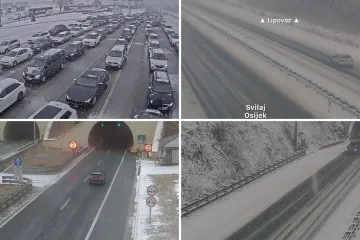 Pogledajte prizore snijega i leda na cestama diljem Hrvatske: Dvije nesreće na A3!