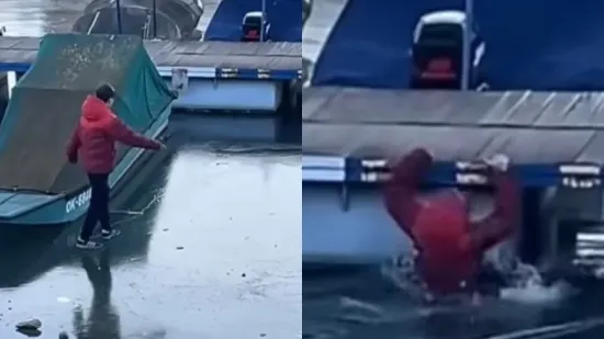 Za dlaku izbjegnuta tragedija: Dječak hodao po tankom ledu pa propao u Dravu, jedva se spasio