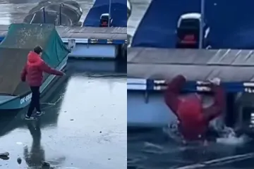 Za dlaku izbjegnuta tragedija: Dječak hodao po tankom ledu pa propao u Dravu, jedva se spasio