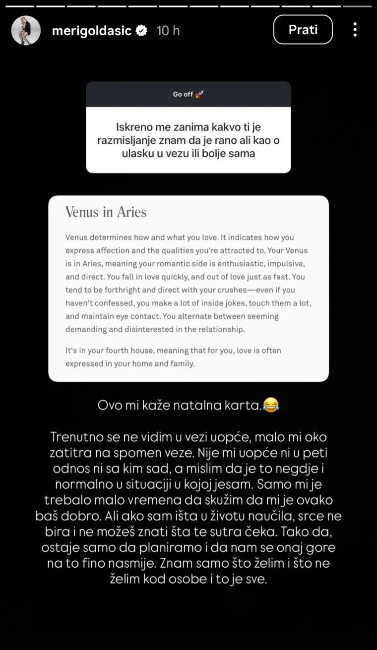 Meri Golda&scaron;ić progovorila o selidbi iz obiteljske kuće: 'Nije kuhinja centar svijeta'