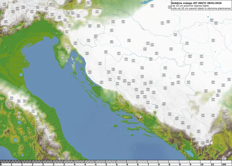 DHMZ izdao upozorenje: Ovo stiže u na&scaron;u zemlju, snijega će biti i pola metra!