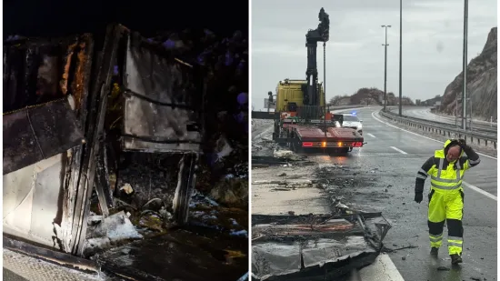 Stravični prizori kod Svetog Roka: Pogledajte &scaron;to je ostalo od kamiona koji se zapalio