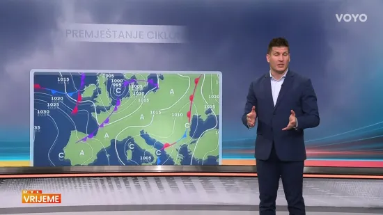 Dorian Ribarić o vremenu u Hrvatskoj: 'Ciklona i fronte se premje&scaron;taju...'